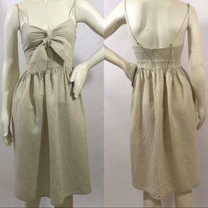 “NEW” ZARA  Cotton‎ Bust Tie Spaghetti Strap Dress Sz XS